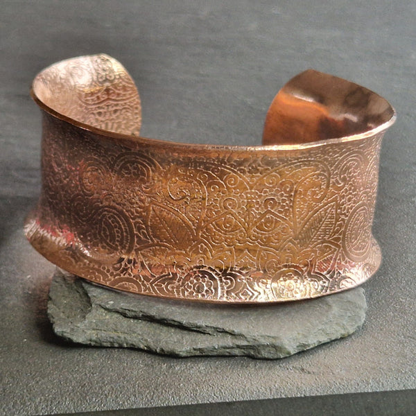 Wide Bronze Cuff Bangle