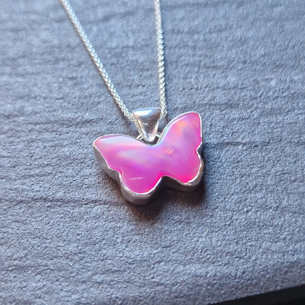 Aurora Opal Butterfly Pendant