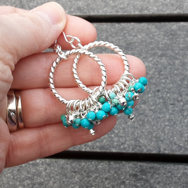 Turquoise and Sterling Silver Earrings