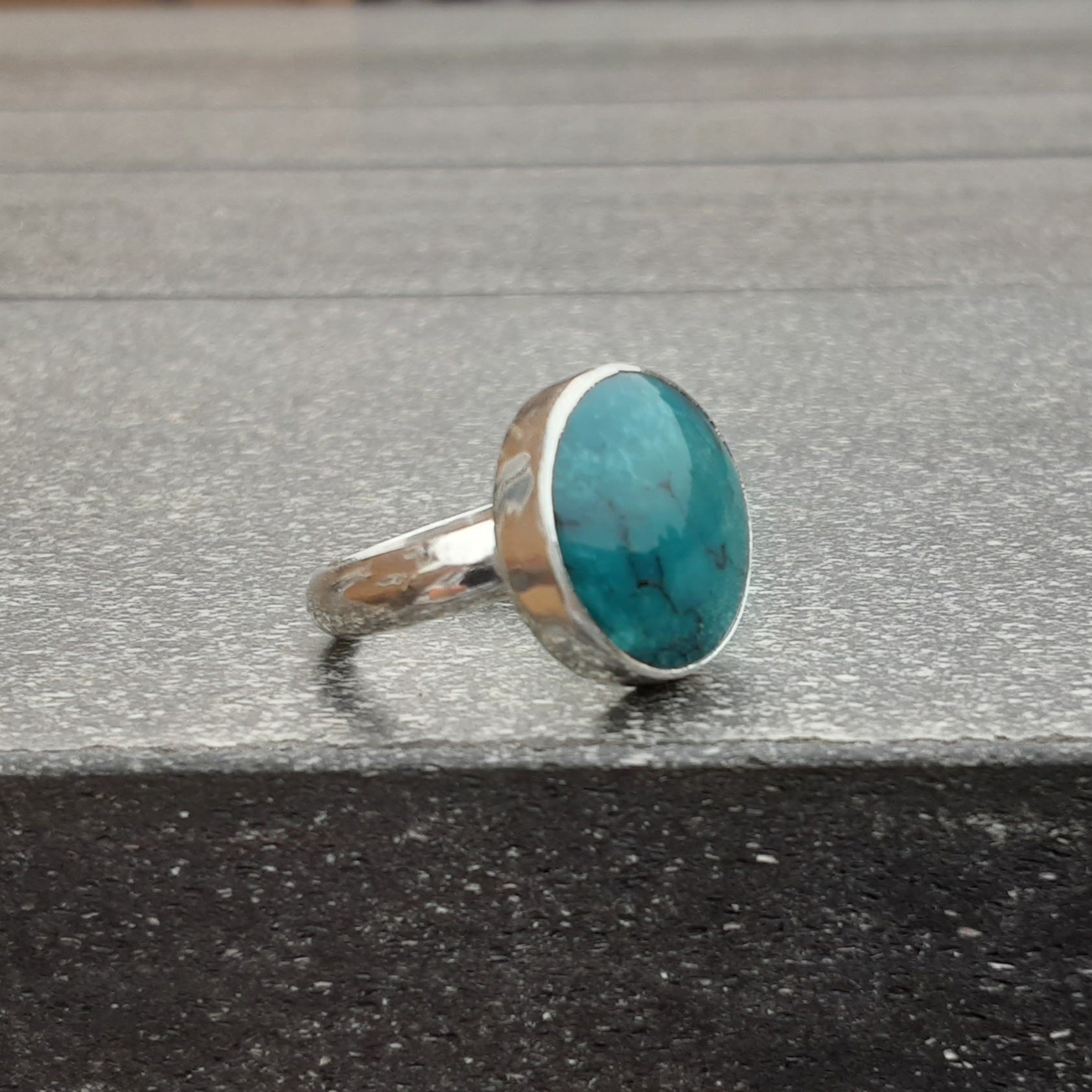 Yungai Turquoise and Sterling Silver Ring